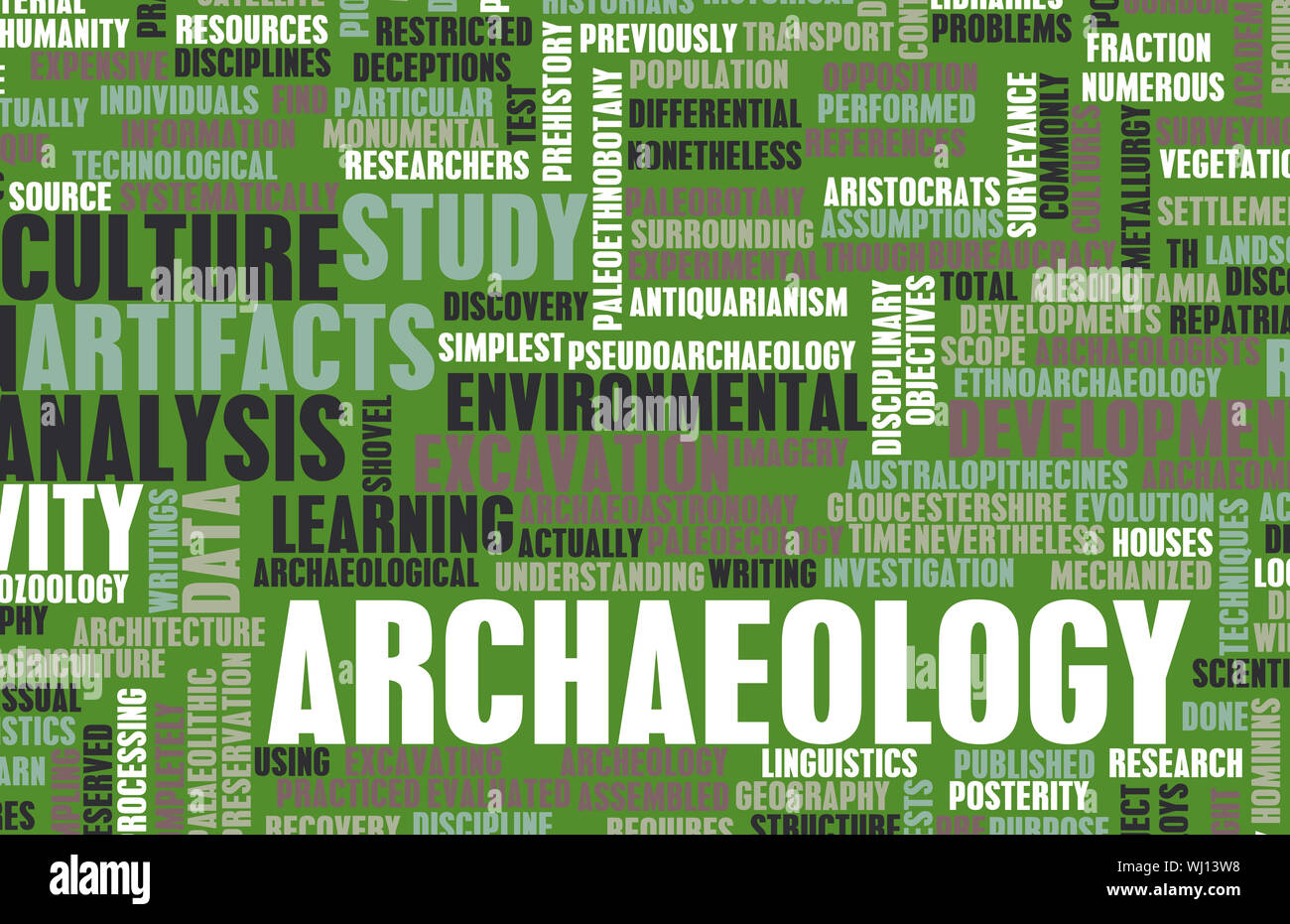 Archéologie creuser et amusant comme concept d'exploration Banque D'Images