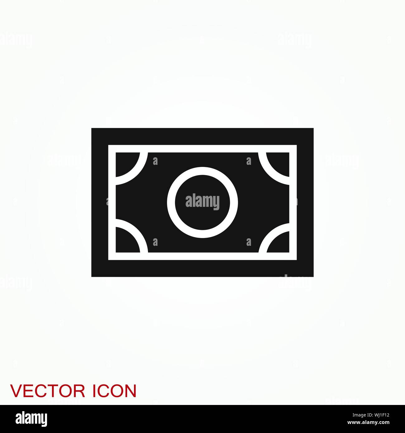 Icône vecteur billets. L'illustration est un style iconique télévision Illustration de Vecteur