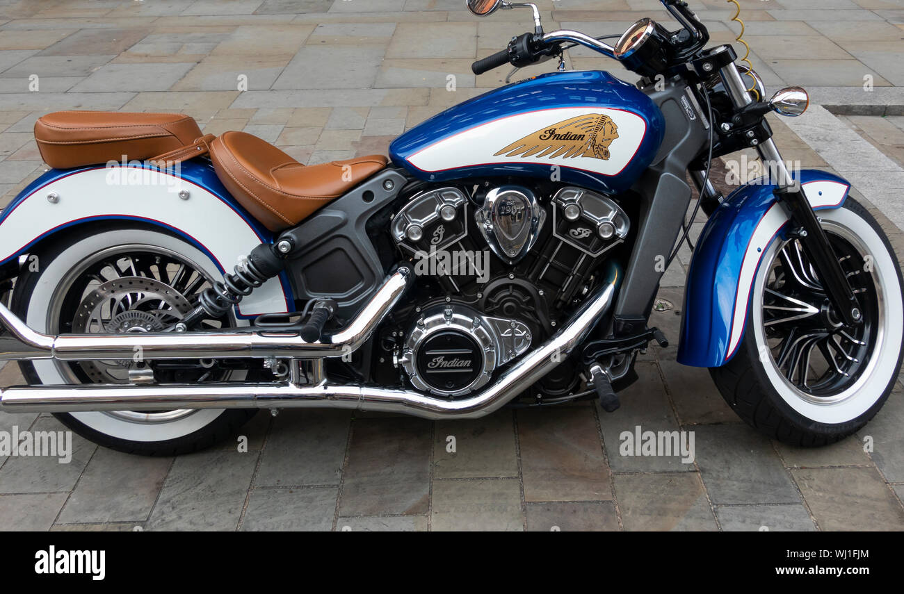 Un Indien du Scoutisme (moto) Banque D'Images