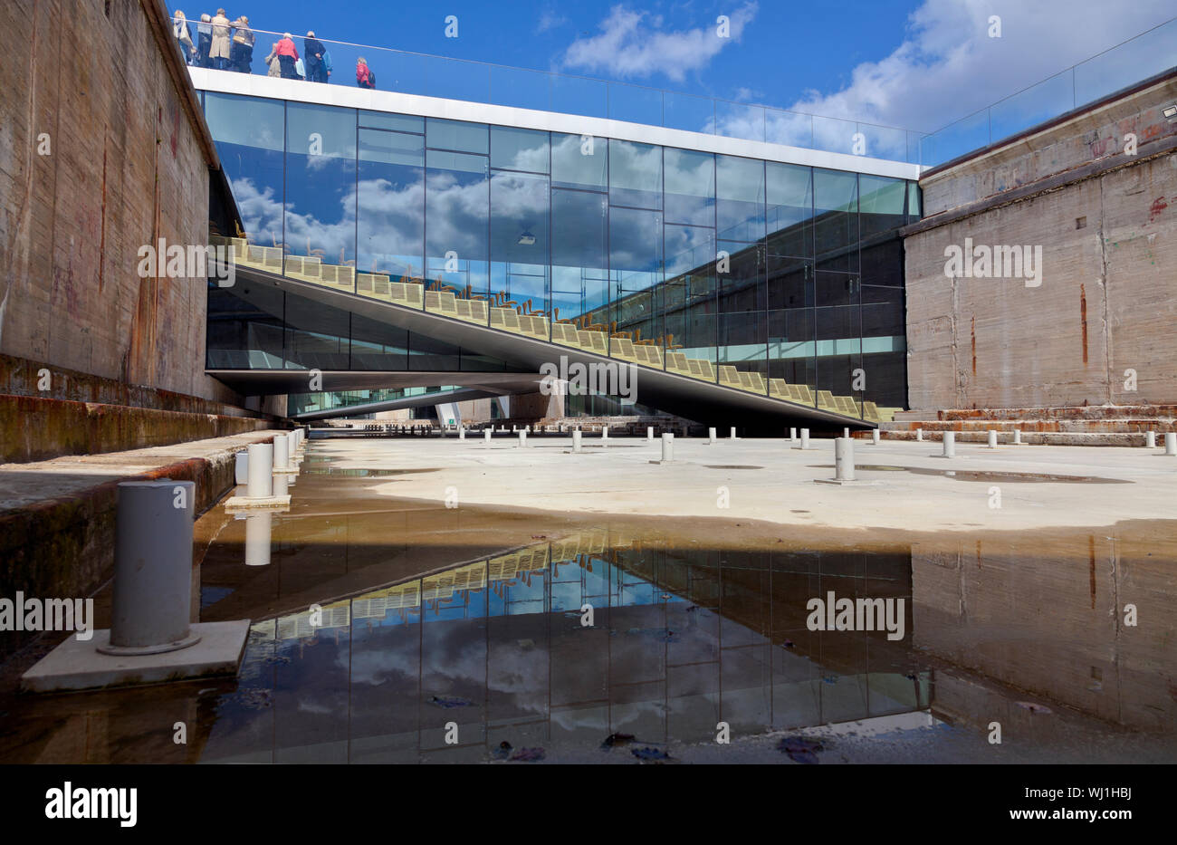 Le métro Musée maritime danois, M/S Museet pour Søfart, construit autour d'une ancienne cale sèche. Helsingør Elseneur / Danemark. L'architecte Bjarke Ingels BIG Banque D'Images