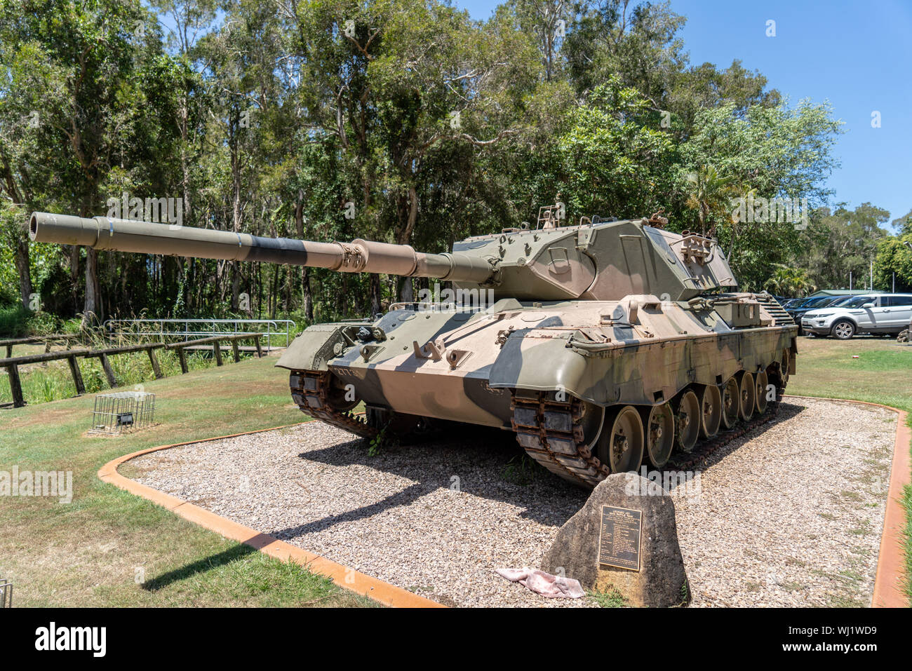 Leopart à Bribie Island AS1, l'Australie de WW2 Banque D'Images