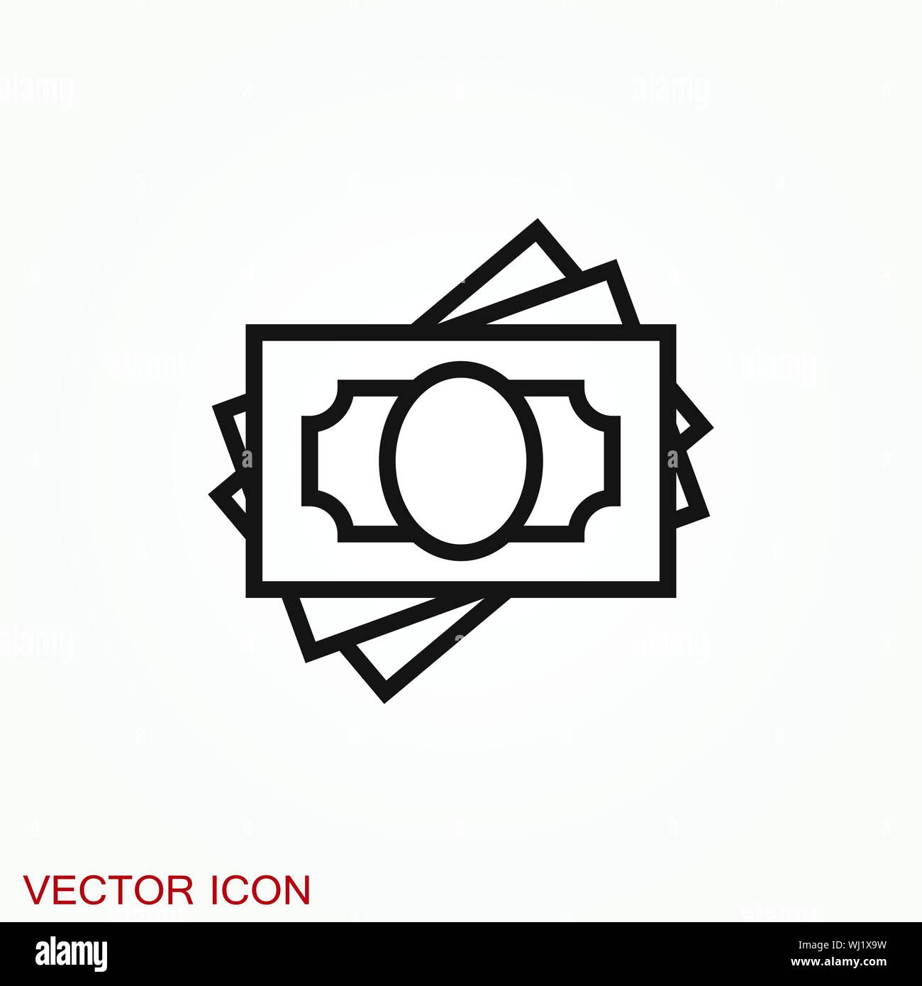 Icône vecteur billets. L'illustration est un style iconique télévision Illustration de Vecteur