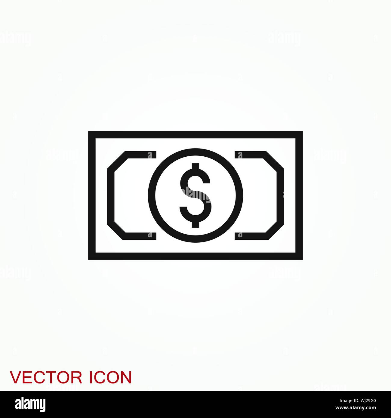 Icône vecteur billets. L'illustration est un style iconique télévision Illustration de Vecteur