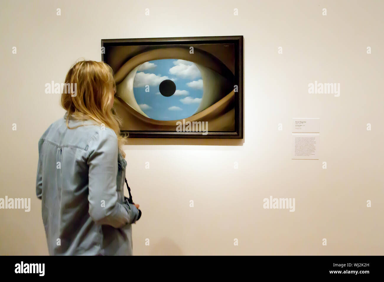 Peinture de Magritte au MoMA de New York Banque D'Images