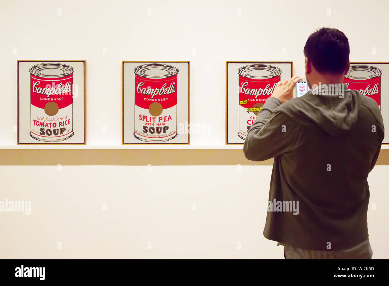 Peintures d'Andy Warhol au MoMA de New York Banque D'Images