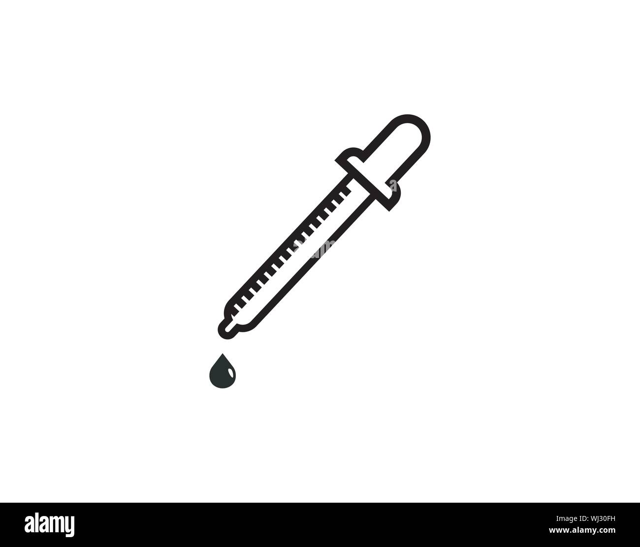 Icône vecteur compte-gouttes sur fond blanc - Vector Illustration de Vecteur