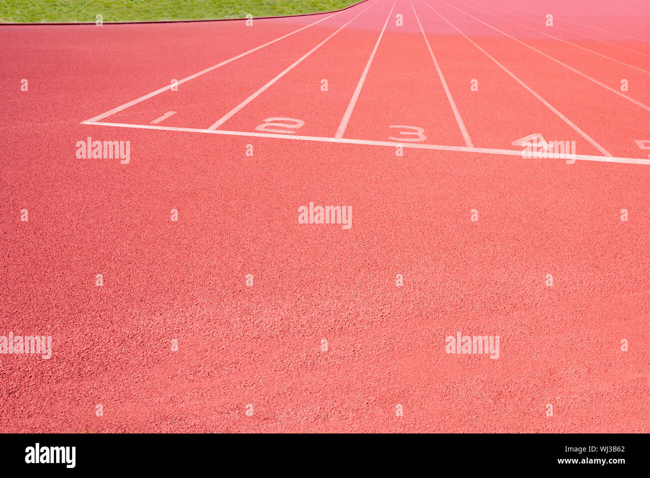 Close-up de piste d'athlétisme Banque D'Images