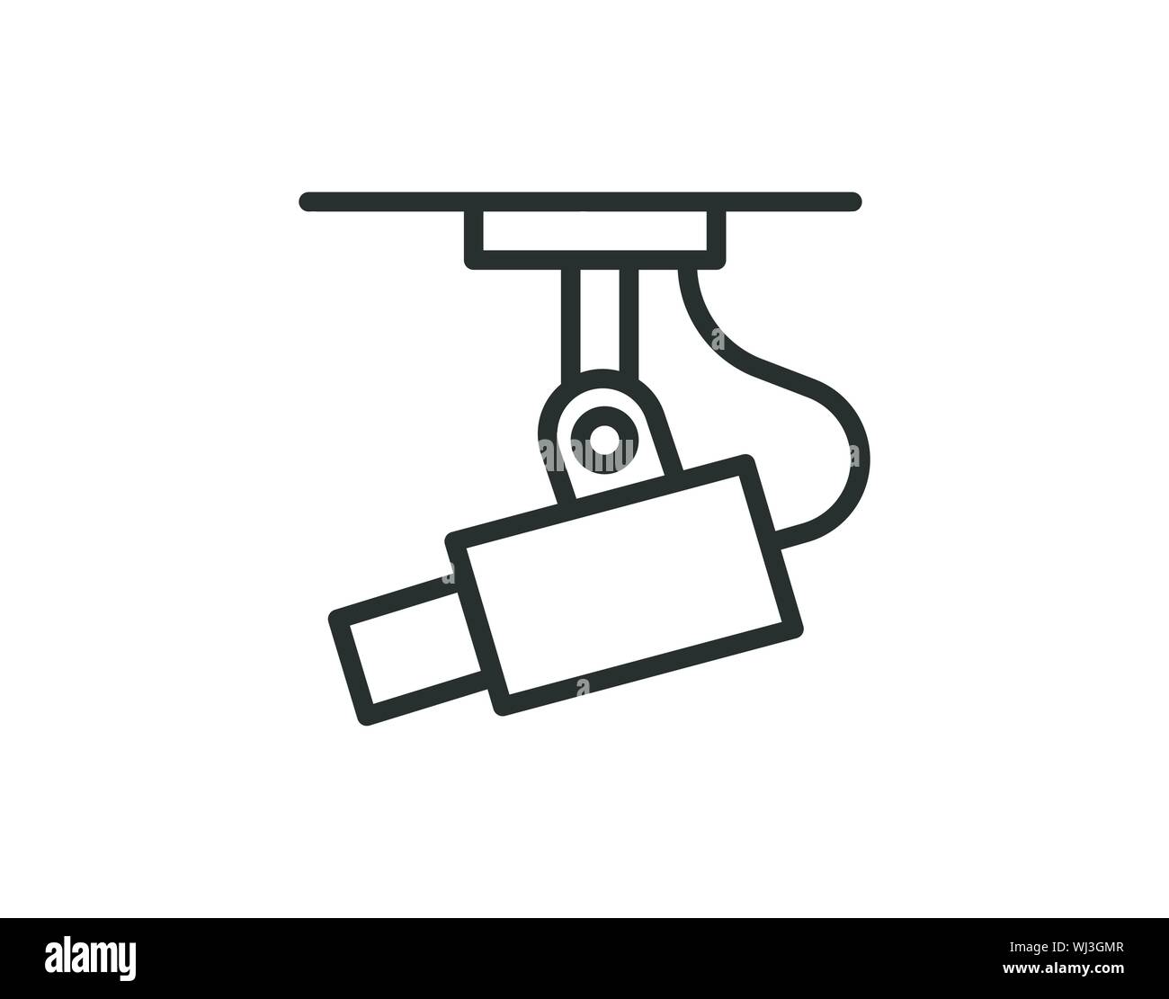 L'icône Contour CCTV image vectorielle Illustration de Vecteur