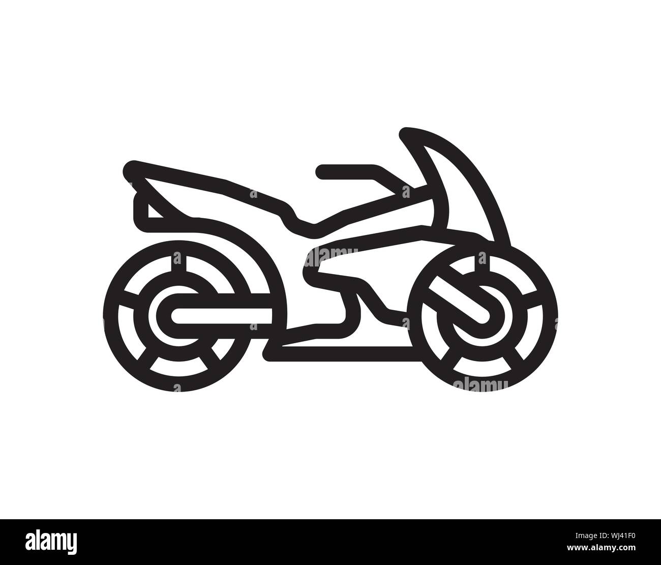 Sport bike, vecteur icône logo illustration modèle dans le style à la mode. Peut être utilisé à de nombreuses fins. Illustration de Vecteur
