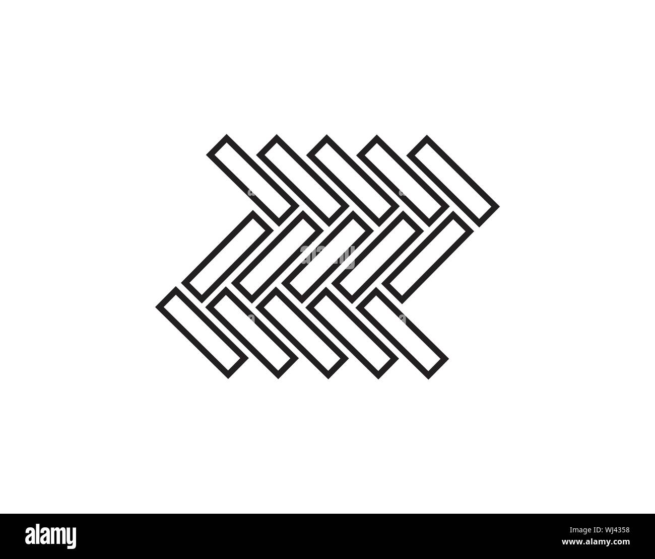 En icône. Icône vecteur parquet. Icône vecteur de plancher de bois. Illustration à partir de l'élément simple concept d'outils de construction - Vector illustration Illustration de Vecteur