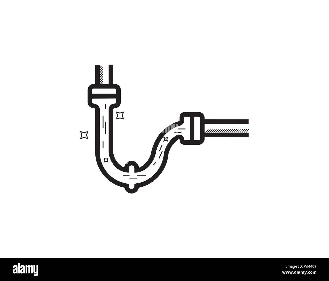 Nettoyage et vidange de l'icône vecteur jetting -vector - Vector Illustration de Vecteur