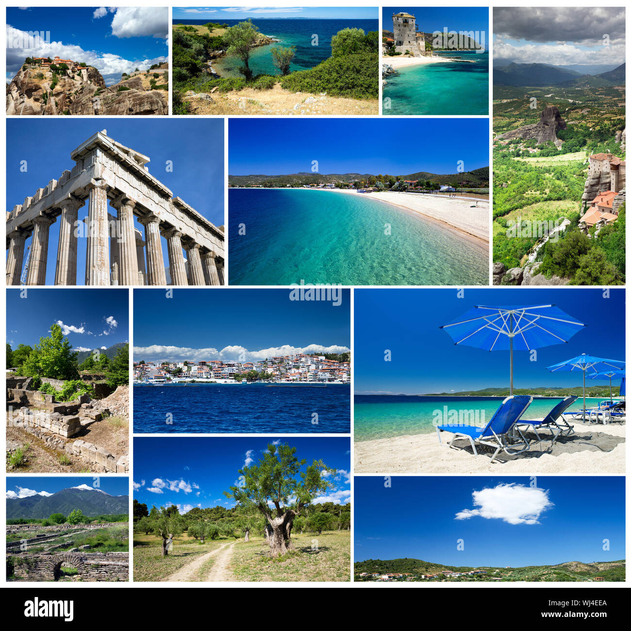 Collage d'images de voyage Grèce Banque D'Images
