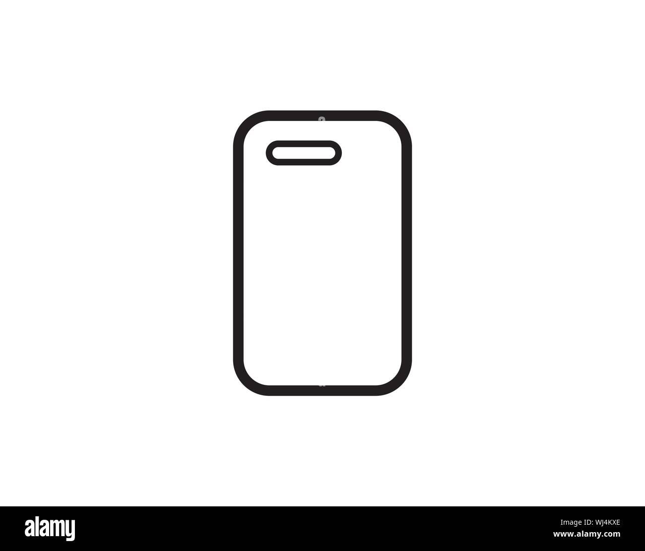 Illustration vectorielle de l'icône de l'appareil de la vue arrière du smartphone Illustration de Vecteur