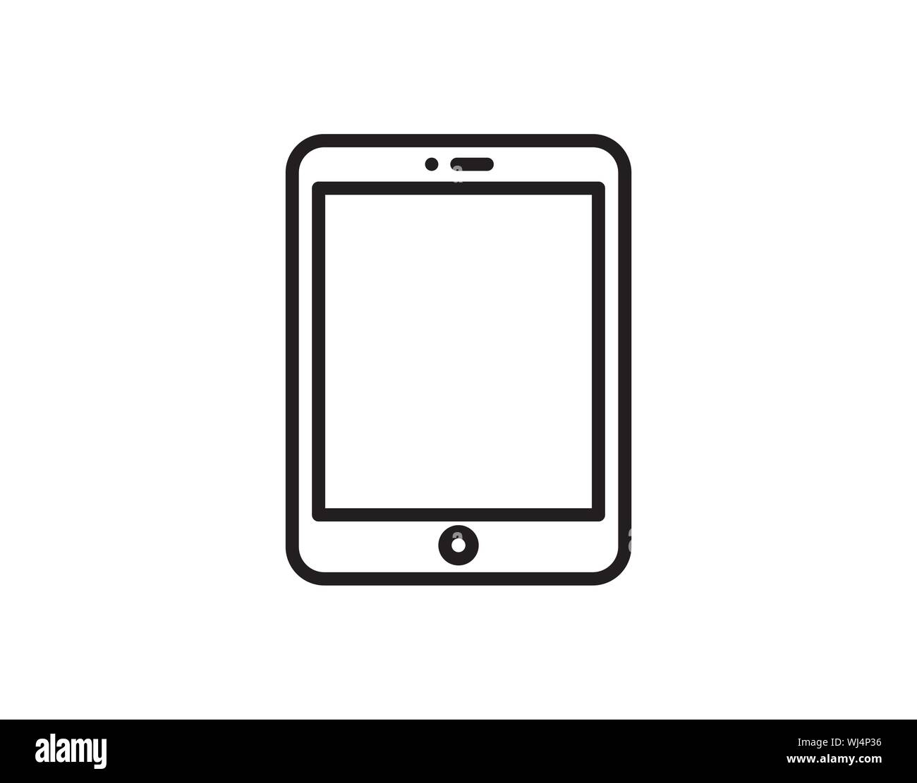 Icône de présentation de l'écran de la tablette Mobile Technology Vector Illustration de Vecteur