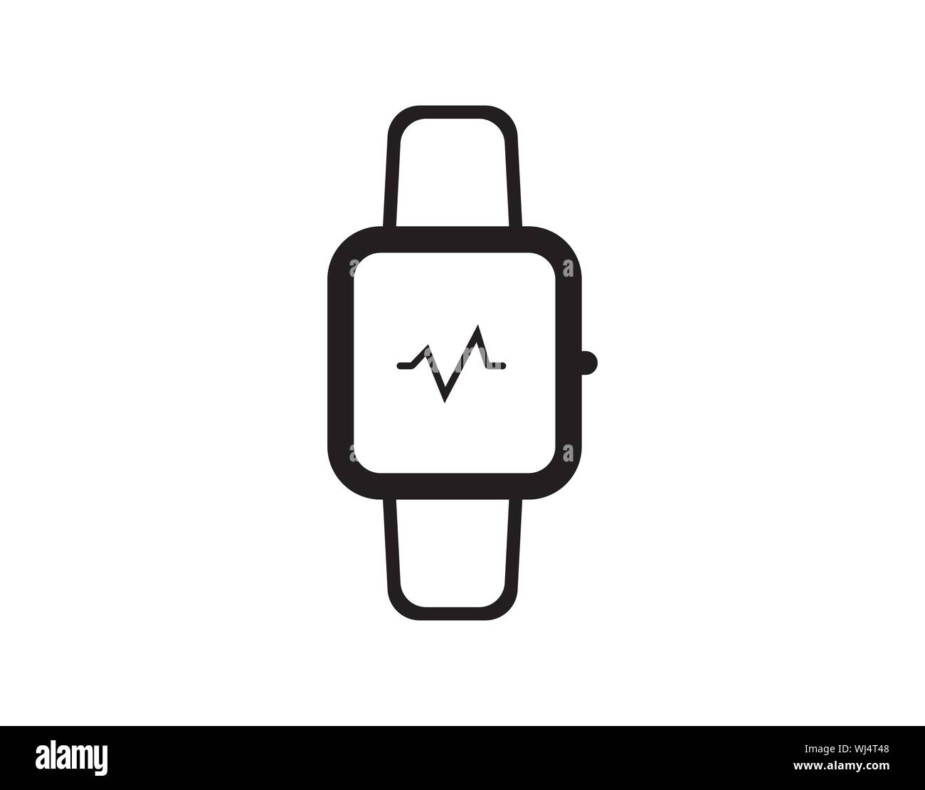 Icône Smartwatch Heartbeat Health Monitoring Fitness Device Illustration de Vecteur