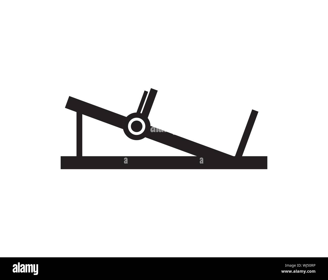 Icône d'exercice sur banc de gym Illustration de Vecteur