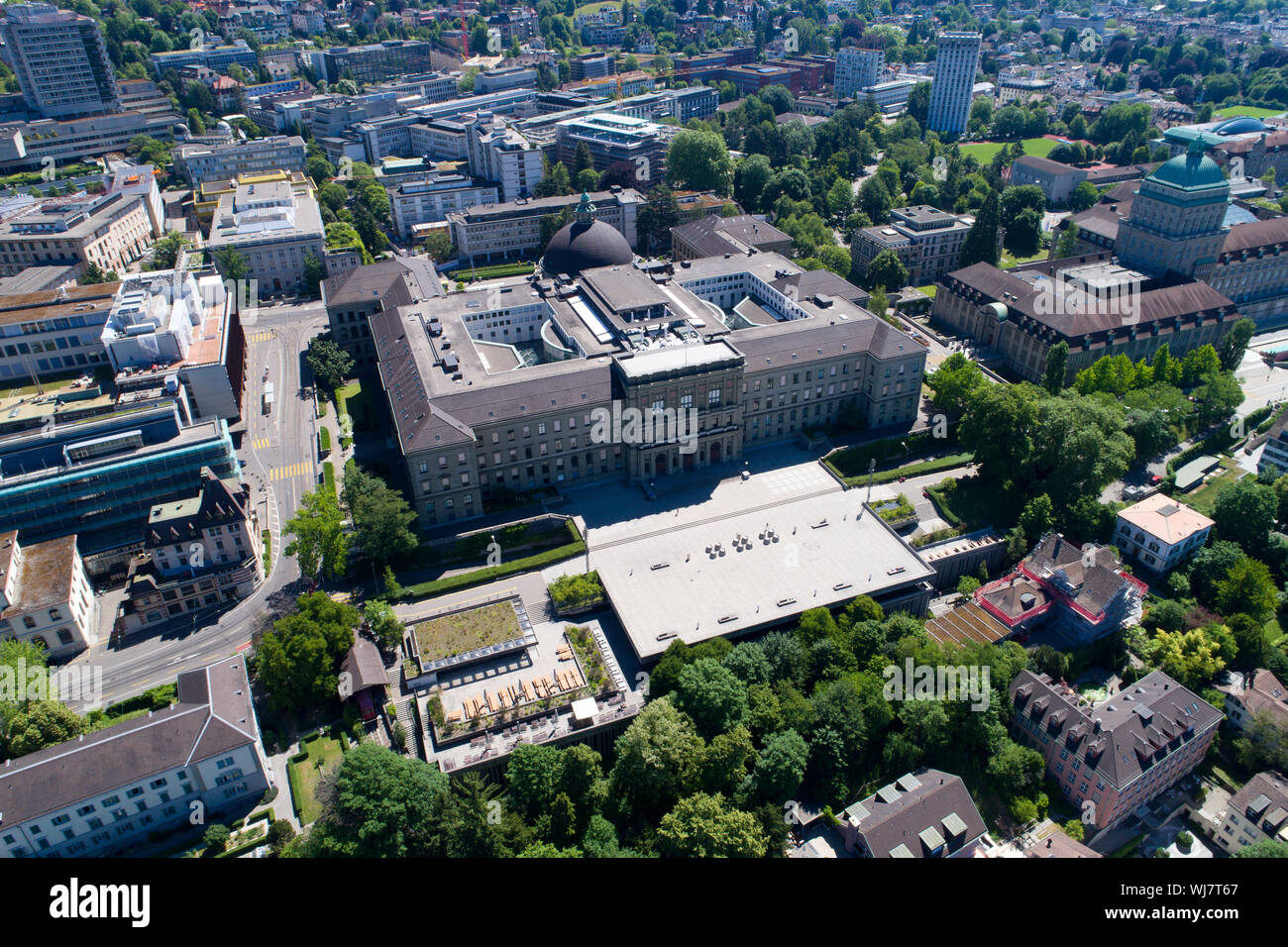 Vue aérienne ETH Zurich Banque D'Images