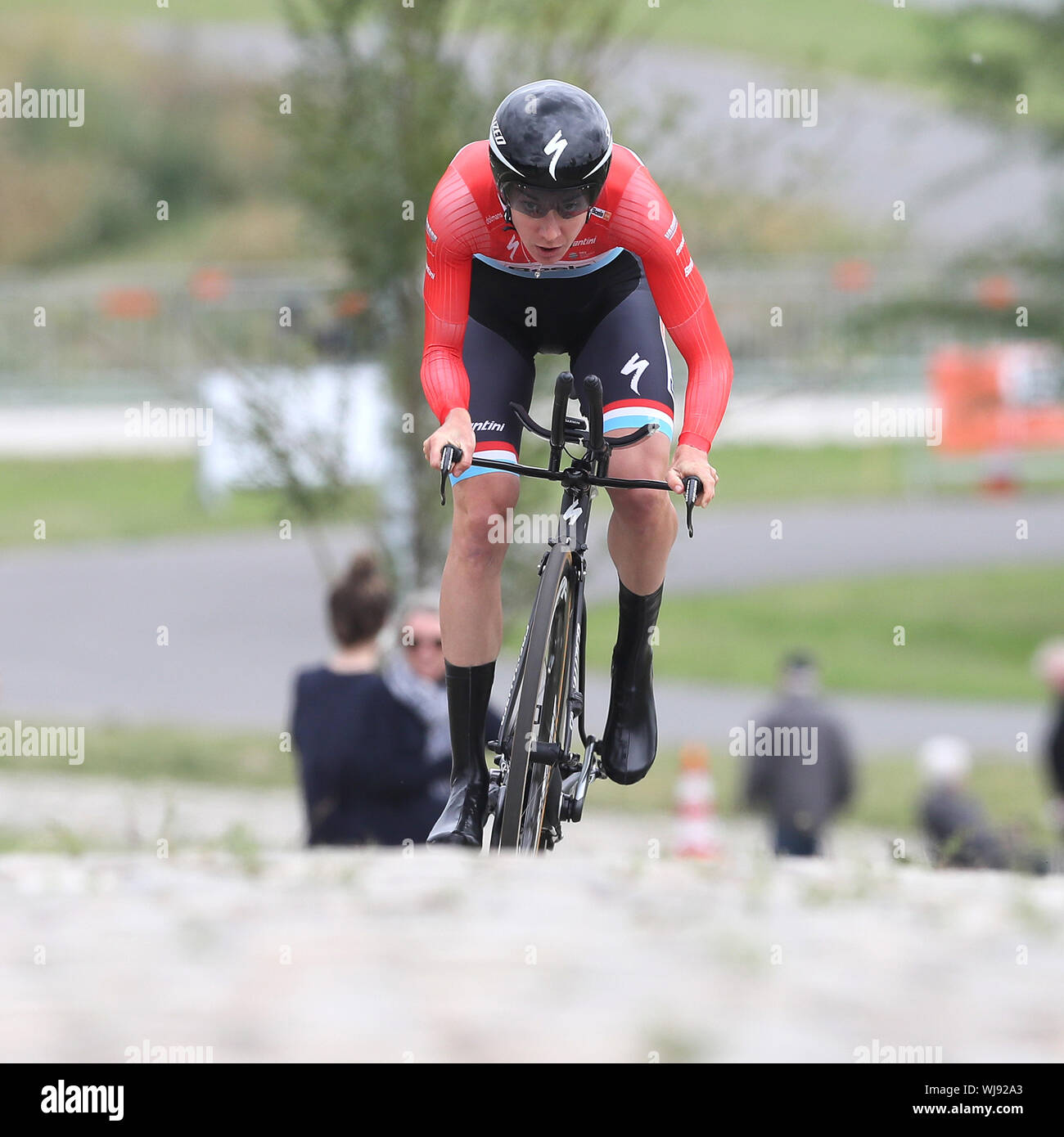 Sittard, Pays-Bas. 06Th Sep 2019. Paris - 3-09-2019, randonnée à vélo, Boels Mesdames Tour, rondje zuid Amsterdam, Christine Majerus, au cours de son procès à Sittard Crédit : Pro Shots/Alamy Live News Banque D'Images