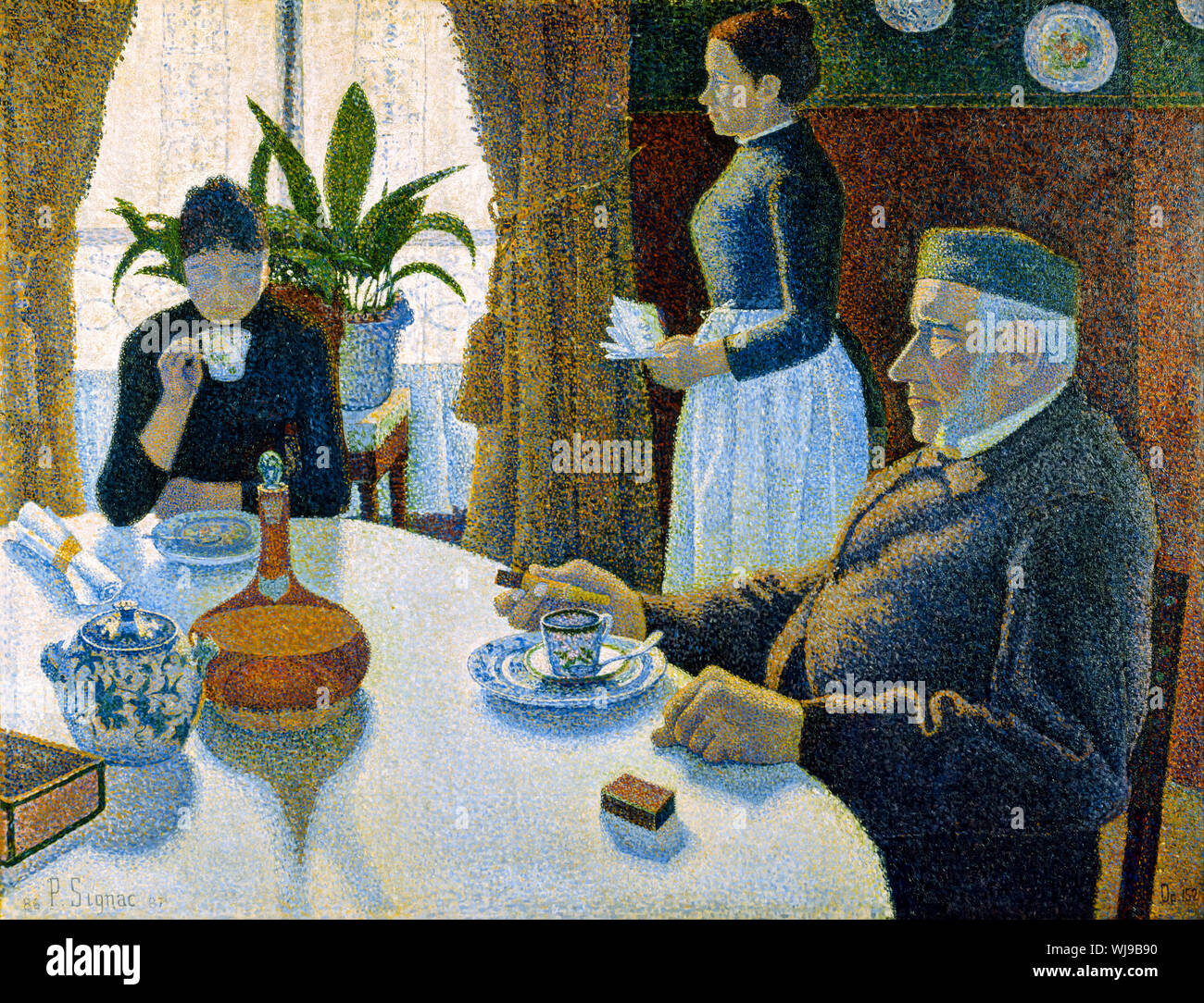 Paul Signac, la salle à manger, peinture, 1886-1887 Banque D'Images