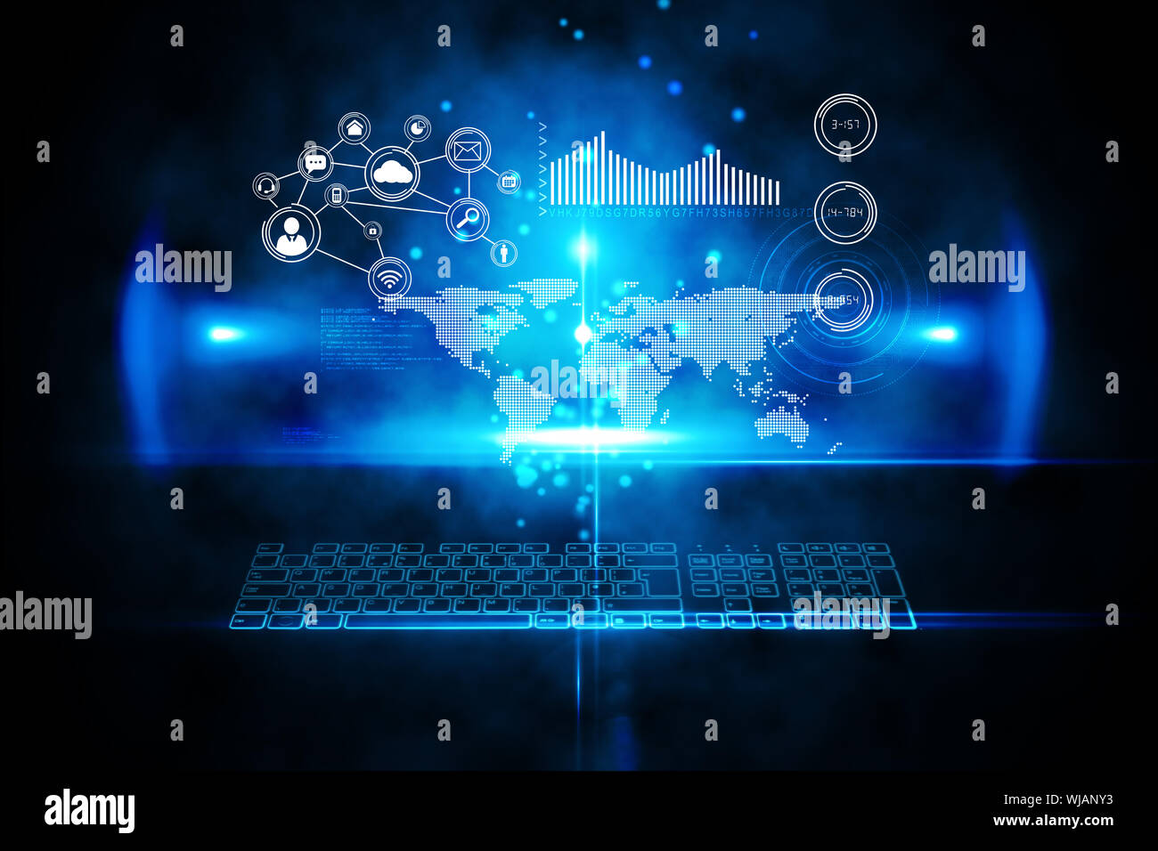 L'interface de technologie futuriste Banque D'Images