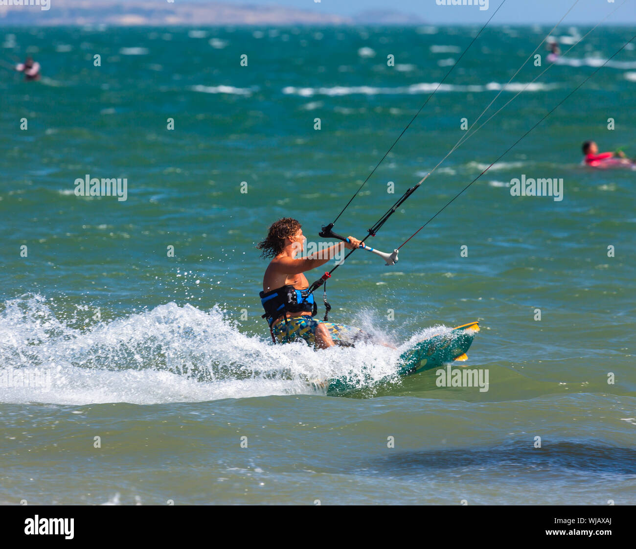 Le Kitesurf, Kiteboarding photos action Banque D'Images