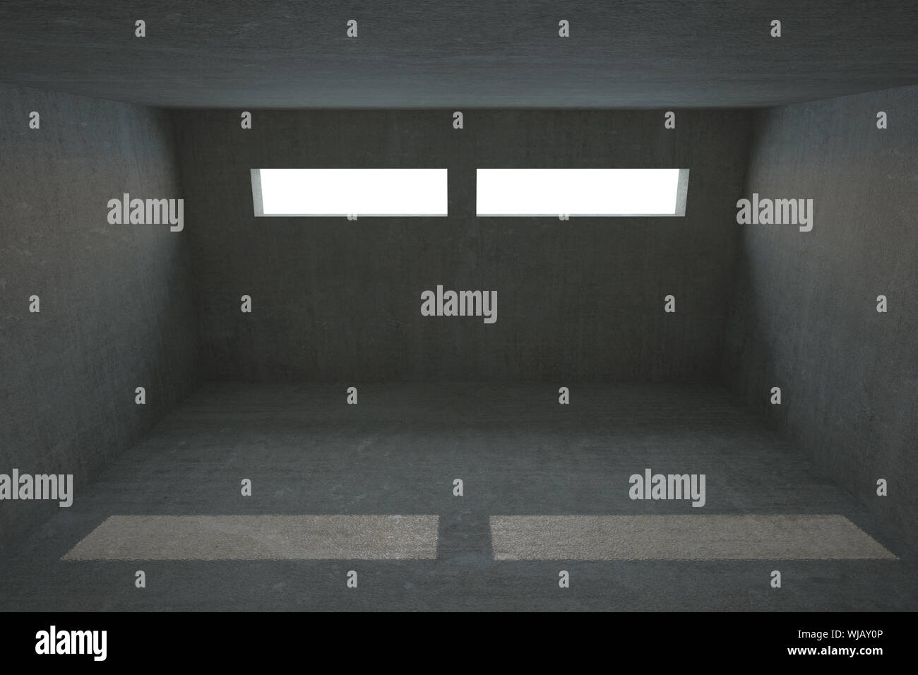 Chambre gris foncé Banque D'Images