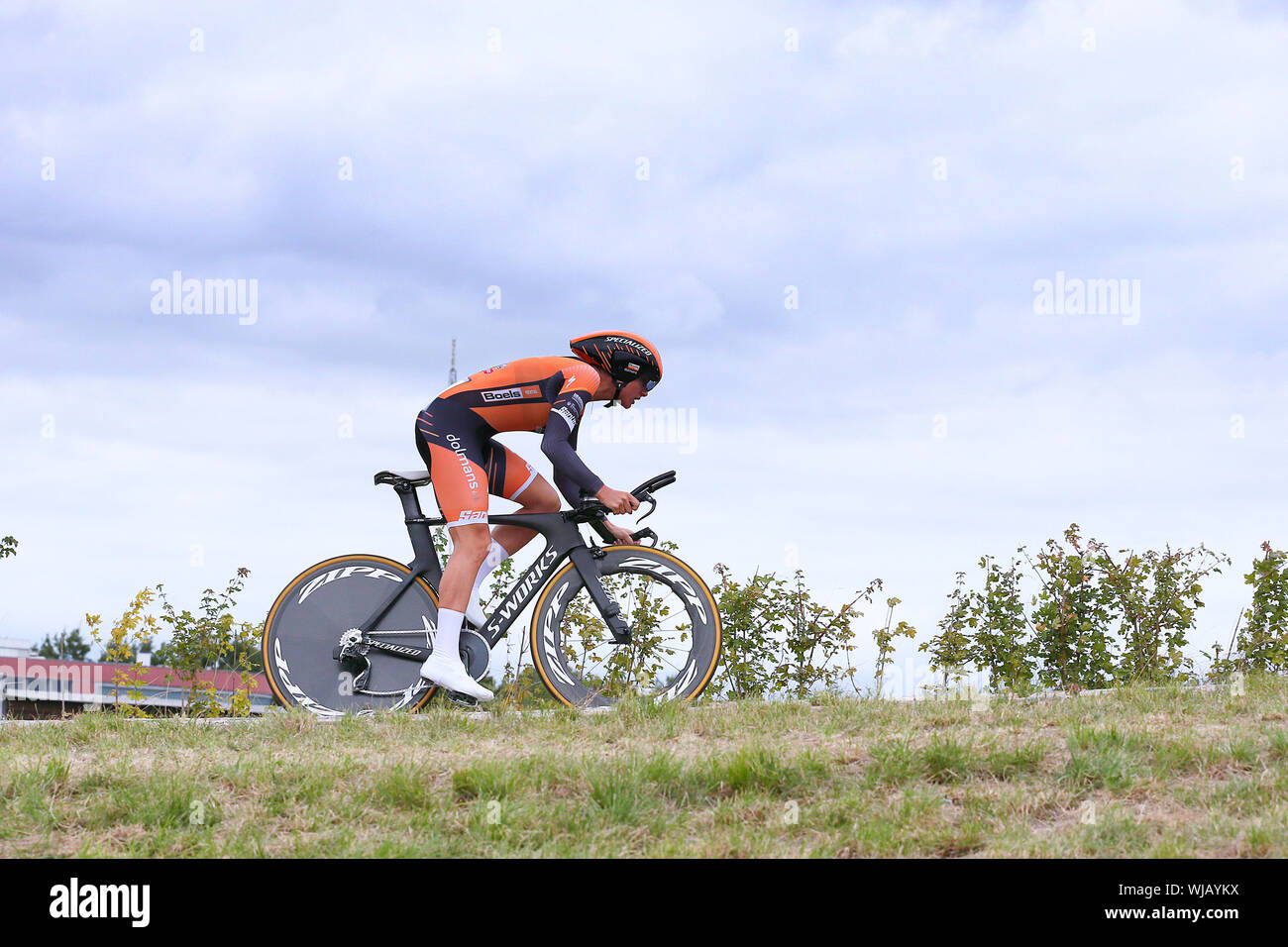 Sittard, Pays-Bas. 06Th Sep 2019. Paris - 3-09-2019, randonnée à vélo, Boels Mesdames Tour, rondje zuid Amsterdam, Chantal Blaak, au cours de son procès à Sittard Crédit : Pro Shots/Alamy Live News Banque D'Images