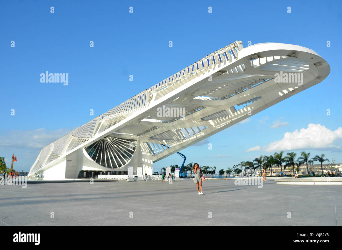 RIO DE JANEIRO,Brésil,décembre,18,2018 : image aérienne du musée de demain, le bâtiment les plus durables, et d'une carte postale de la ville de Rio Banque D'Images