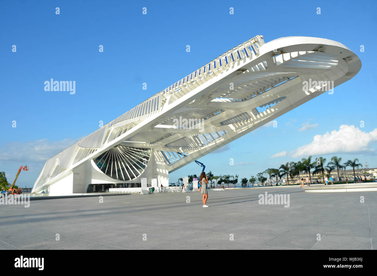 RIO DE JANEIRO,Brésil,décembre,18,2018 : image aérienne du musée de demain, le bâtiment les plus durables, et d'une carte postale de la ville de Rio Banque D'Images