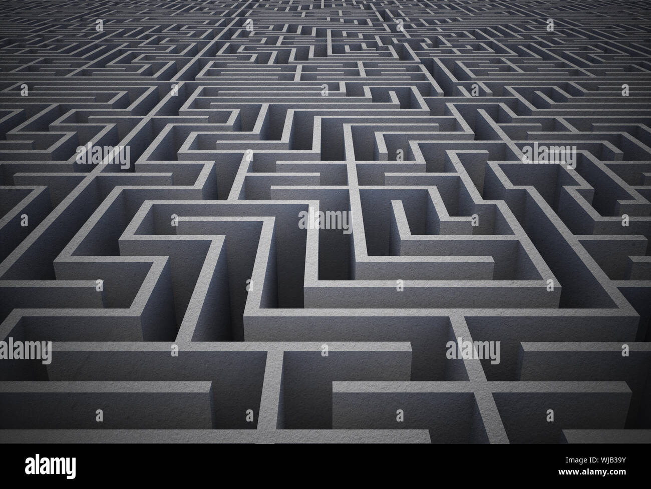 Puzzle labyrinthe difficile Banque D'Images