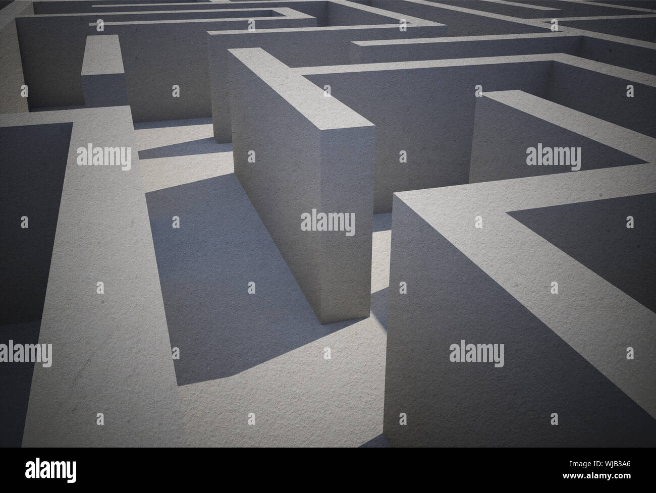 Puzzle labyrinthe difficile Banque D'Images