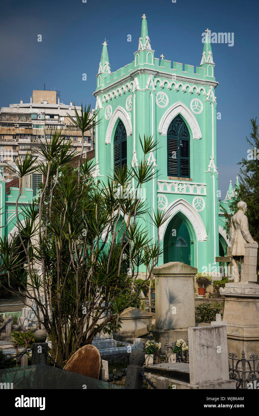 Monument de Saint Michel l'église de style colonial portugais à Macao, Chine Banque D'Images