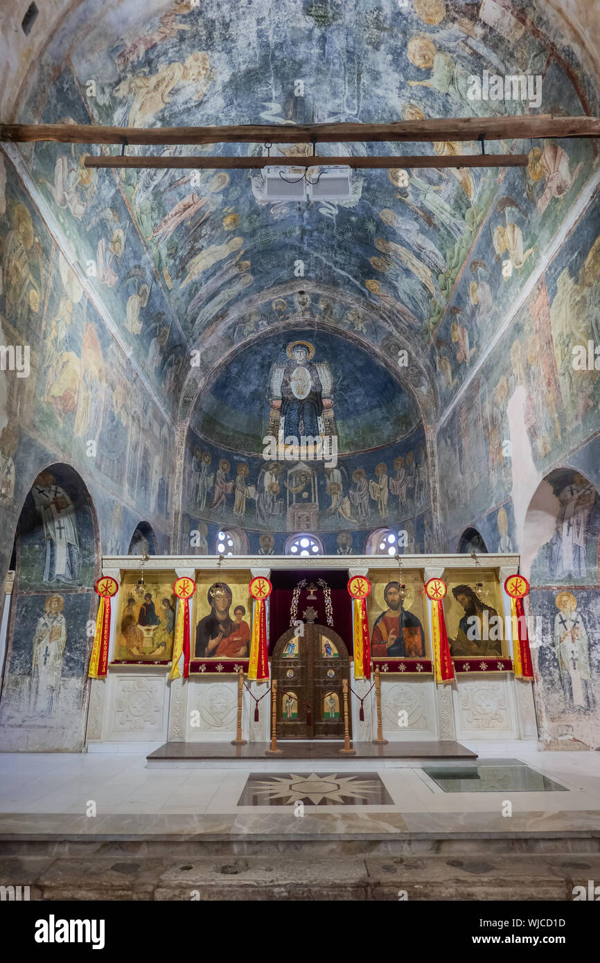 Ancienne église orthodoxe Saintesophie à Ohrid, Macédoine Photo Stock
