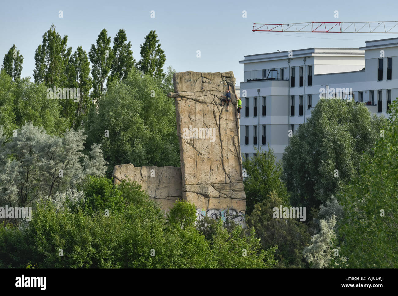 Alpine Club, Club alpin de Berlin, Berlin, DAV, Club alpin allemand, l'Allemagne, freeclimbing, sources minérales, Kletterei, escalade, tour d'escalade, mur Banque D'Images