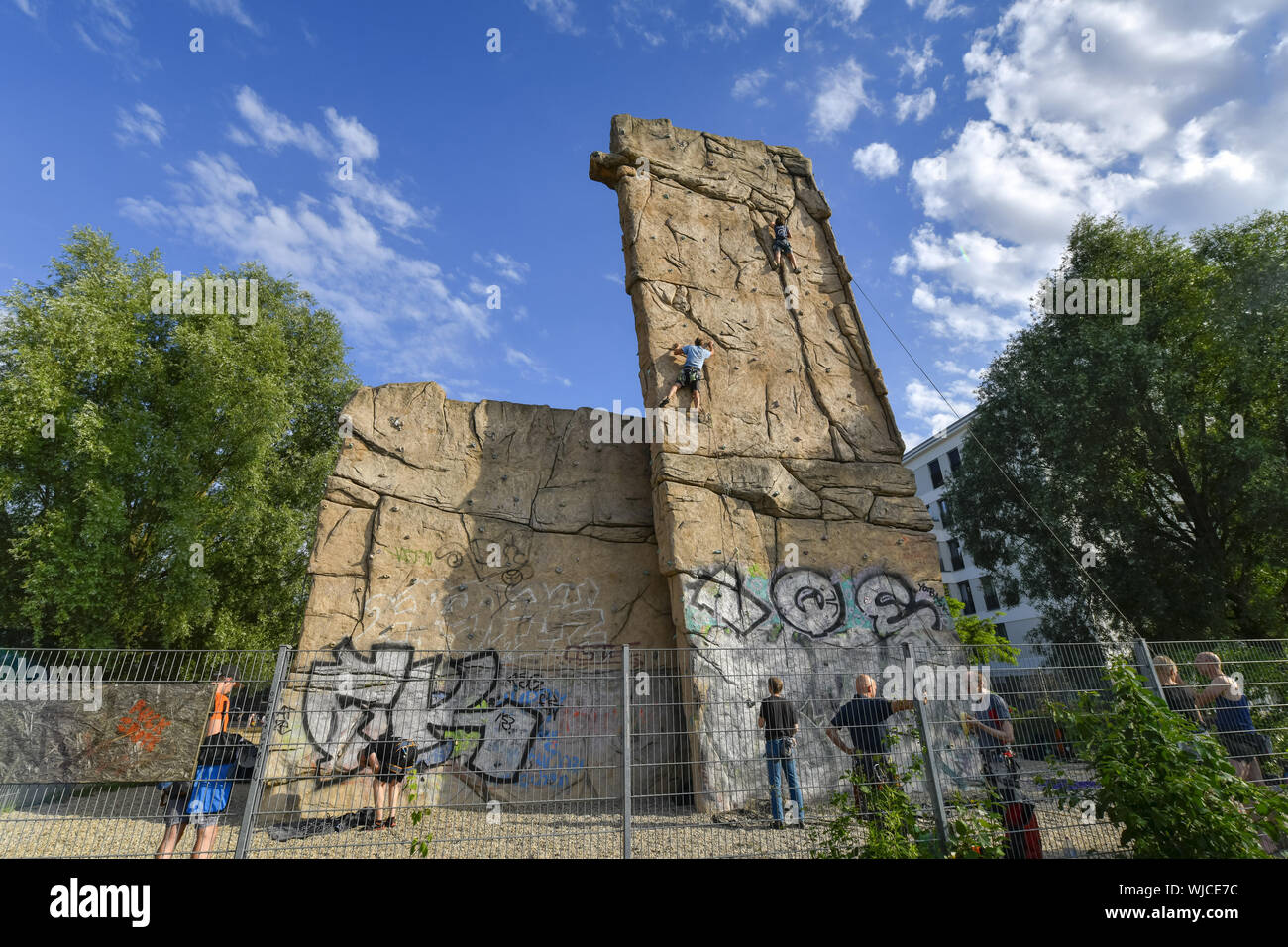 Alpine Club, Club alpin de Berlin, Berlin, DAV, Club alpin allemand, l'Allemagne, freeclimbing, sources minérales, Kletterei, escalade, tour d'escalade, mur Banque D'Images
