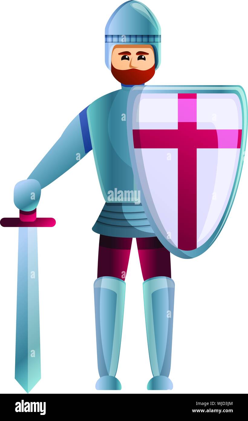 Le roi chevalier icône. Caricature du roi chevalier icône vecteur pour la conception web isolé sur fond blanc Illustration de Vecteur