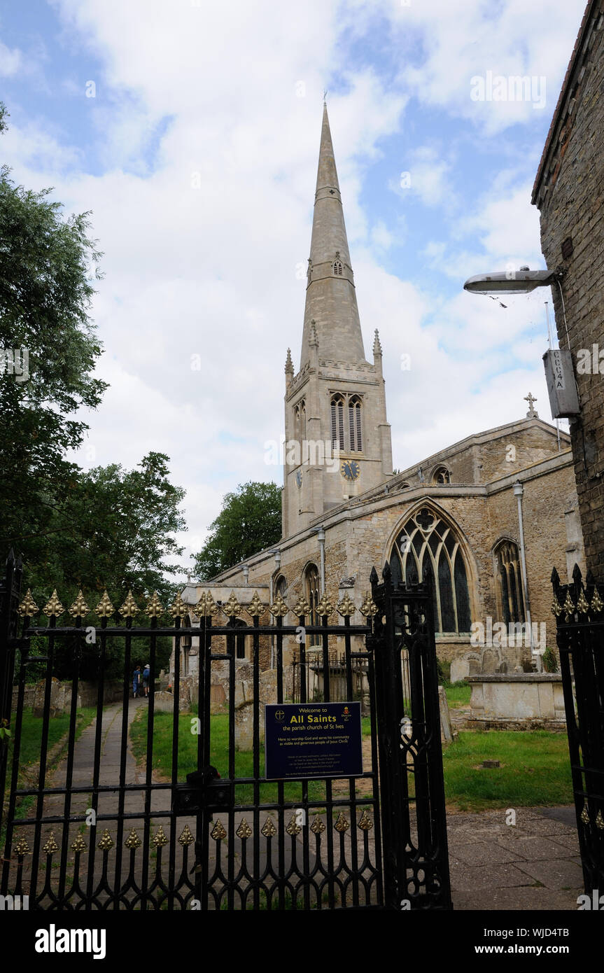 All Saints Church, St Ives, Cambridgeshire, dates principalement au xve siècle. Banque D'Images