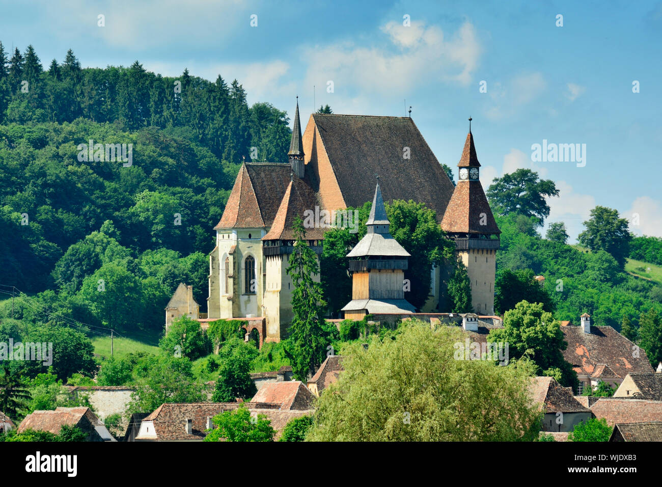 L'église fortifiée de Biertan, un village saxon en Transylvanie. Site du patrimoine mondial de l'Unesco. Comté de Sibiu, en Transylvanie. Roumanie Banque D'Images