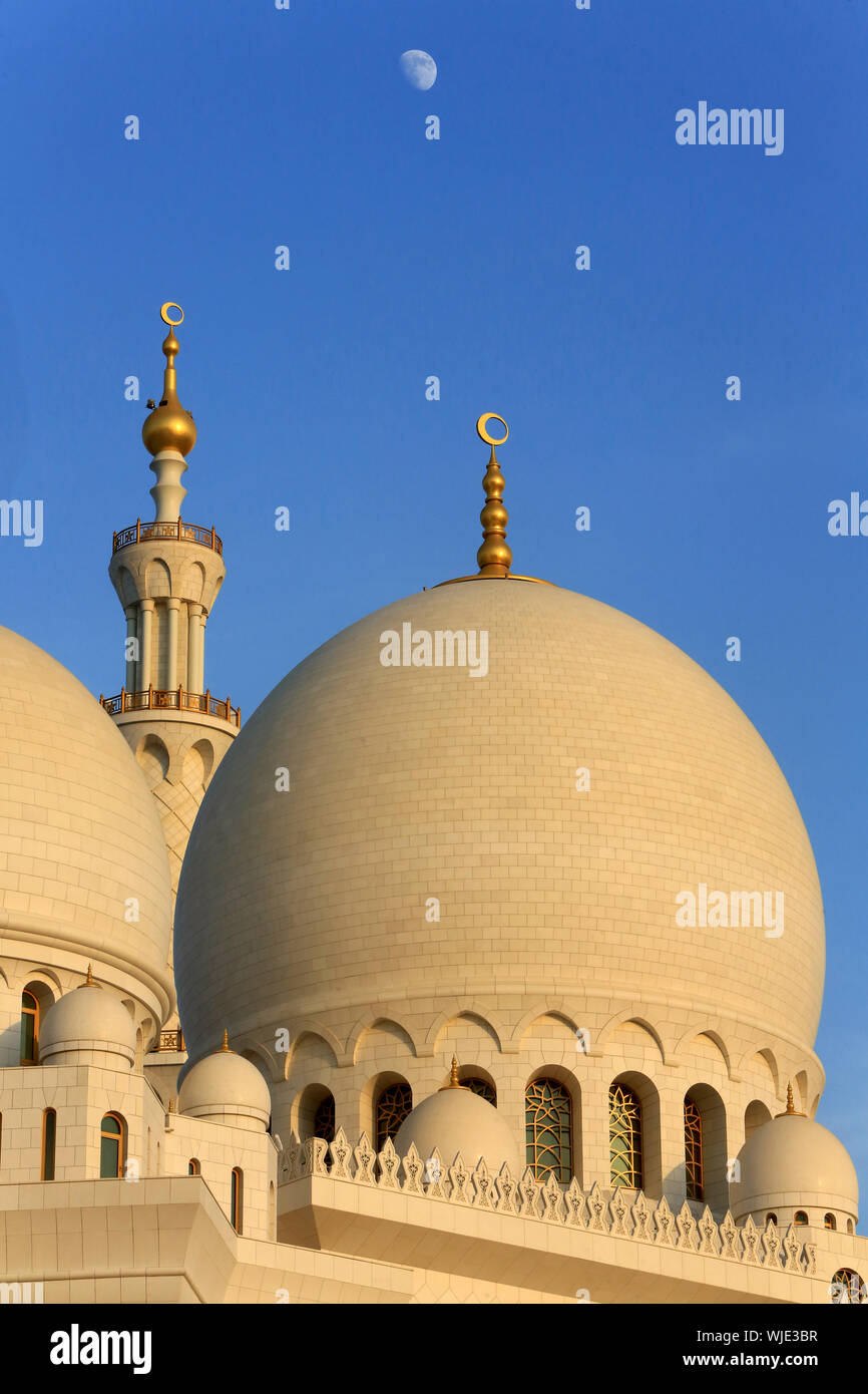 Mosquée Sheikh Zayed. 1995. Abou Dhabi. / La Mosquée Sheikh Zayed. 1995. Émirat d'Abu Dhabi. Banque D'Images