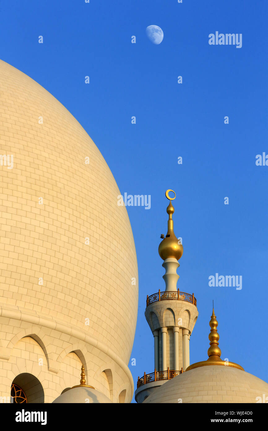 Mosquée Sheikh Zayed. 1995. Abou Dhabi. / La Mosquée Sheikh Zayed. 1995. Émirat d'Abu Dhabi. Banque D'Images