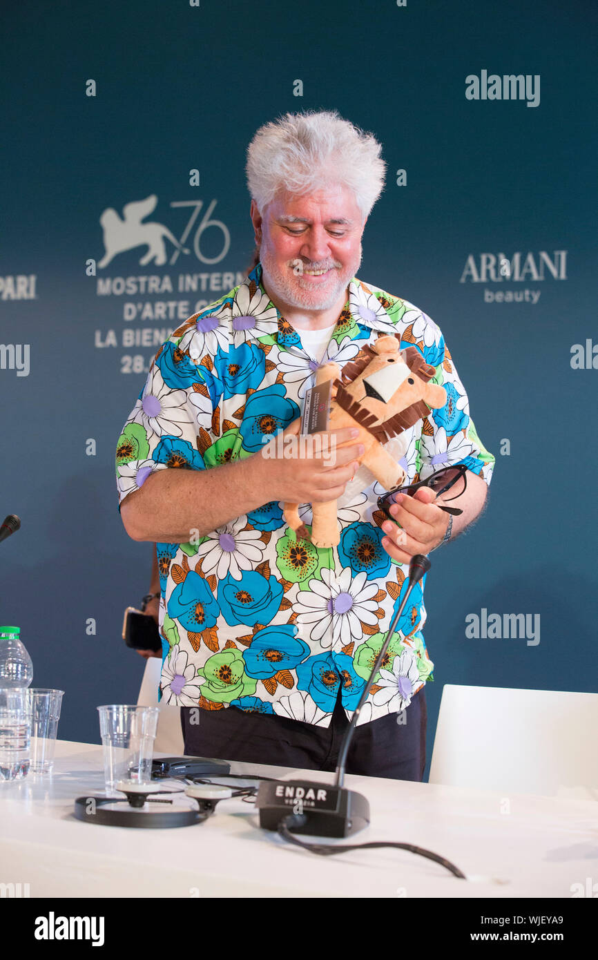 Pedro Almodovar master class du Festival du film de Venise Banque D'Images