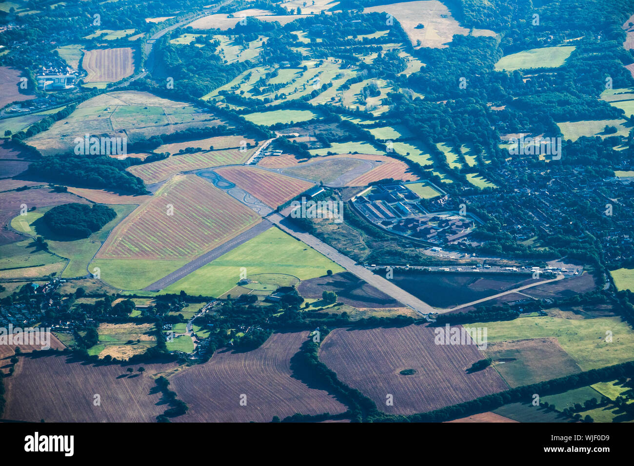 Vue aérienne de Bovingdon airfield Banque D'Images