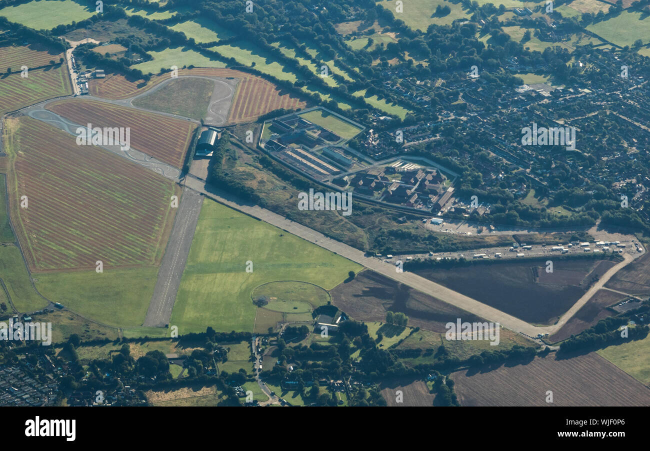 Vue aérienne de Bovingdon airfield Banque D'Images