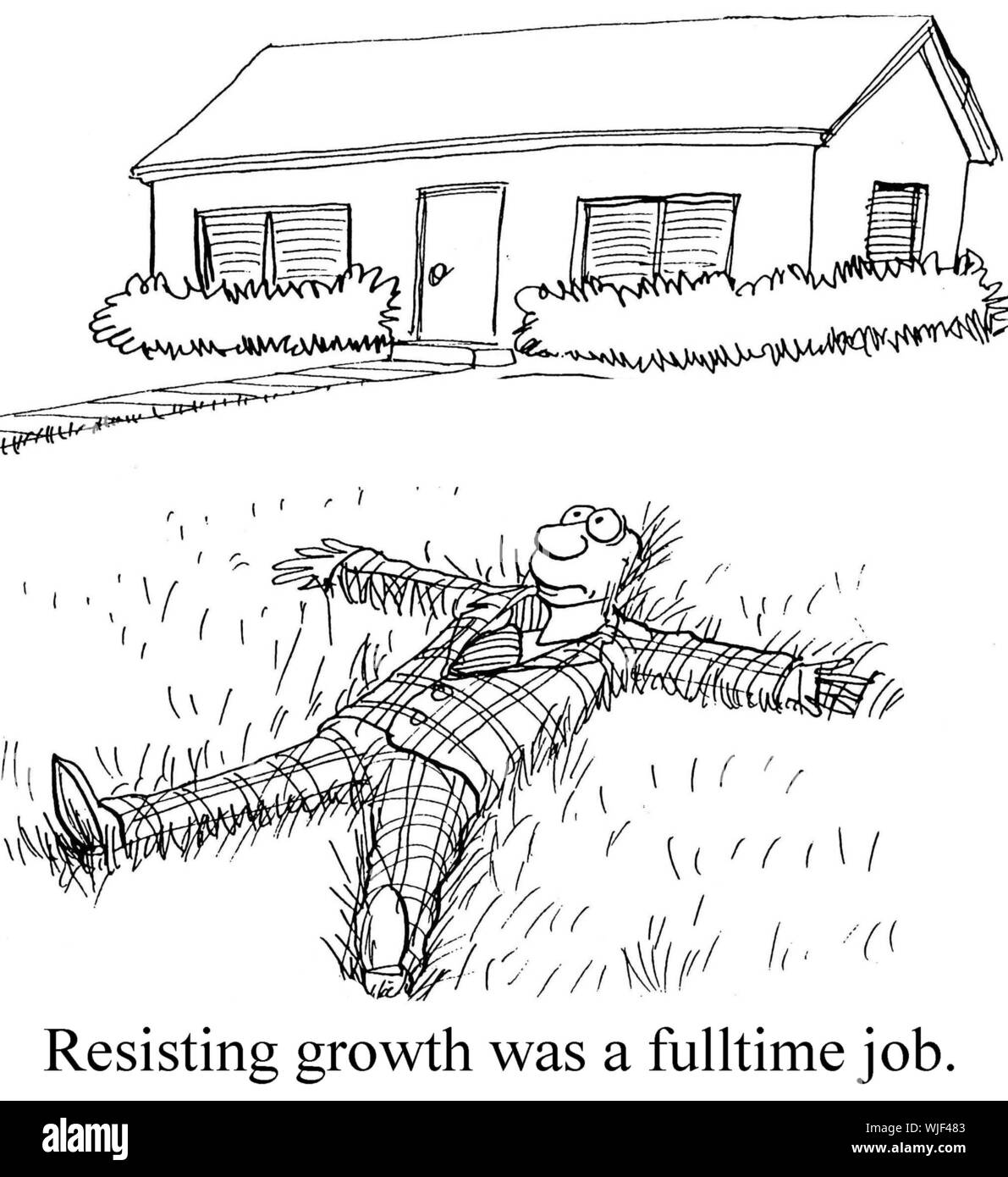 La résistance à la croissance a été un emploi à temps plein. Banque D'Images