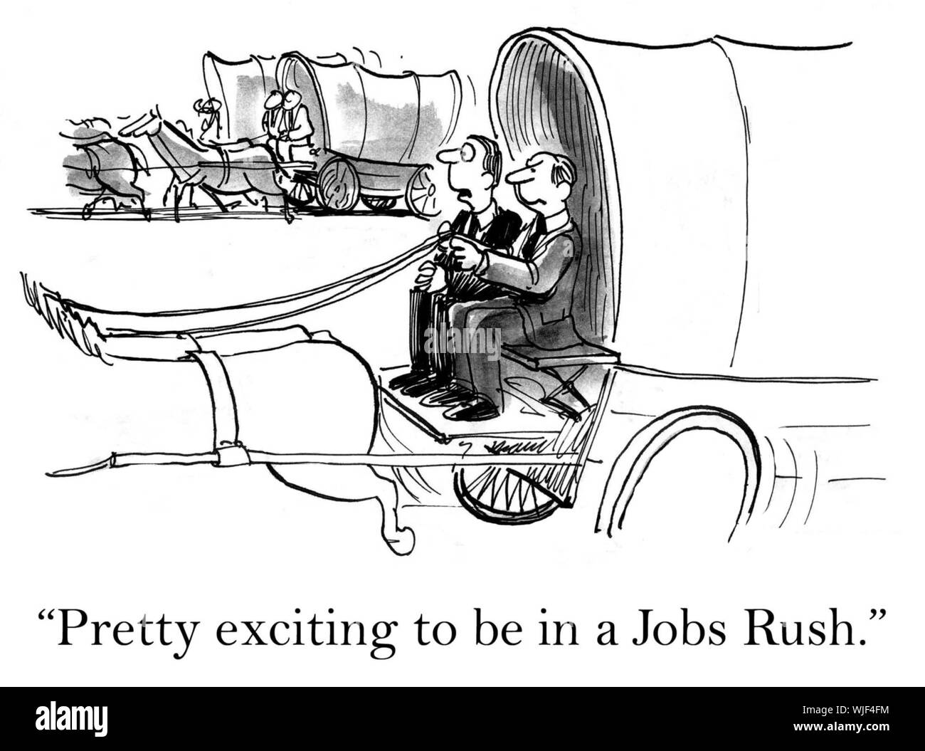 'Assez excitant d'être dans une ruée vers l'emploi.' Banque D'Images