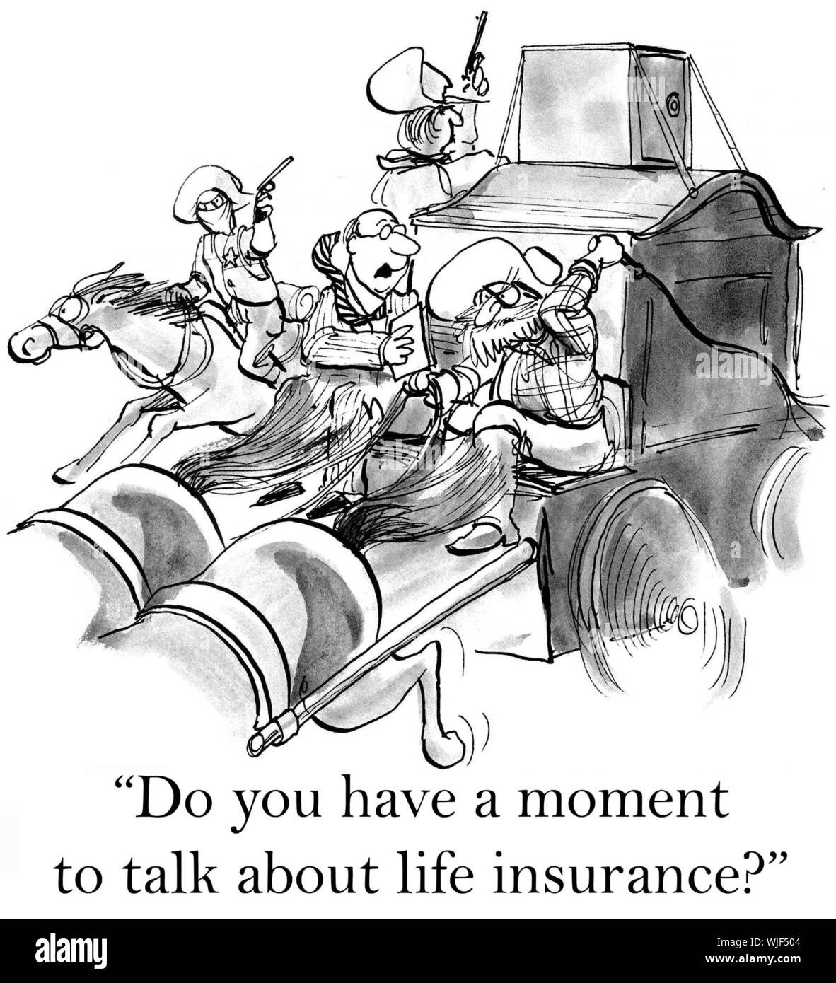 "Avez-vous un moment pour parler de l'assurance-vie ?" Banque D'Images