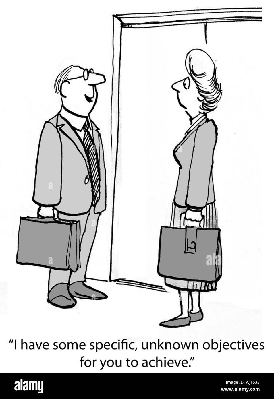 'J'ai des objectifs précis inconnu pour vous d'atteindre." Banque D'Images