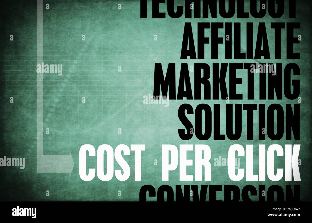 Coût par Cliquez sur les principes de base en tant que concept Banque D'Images