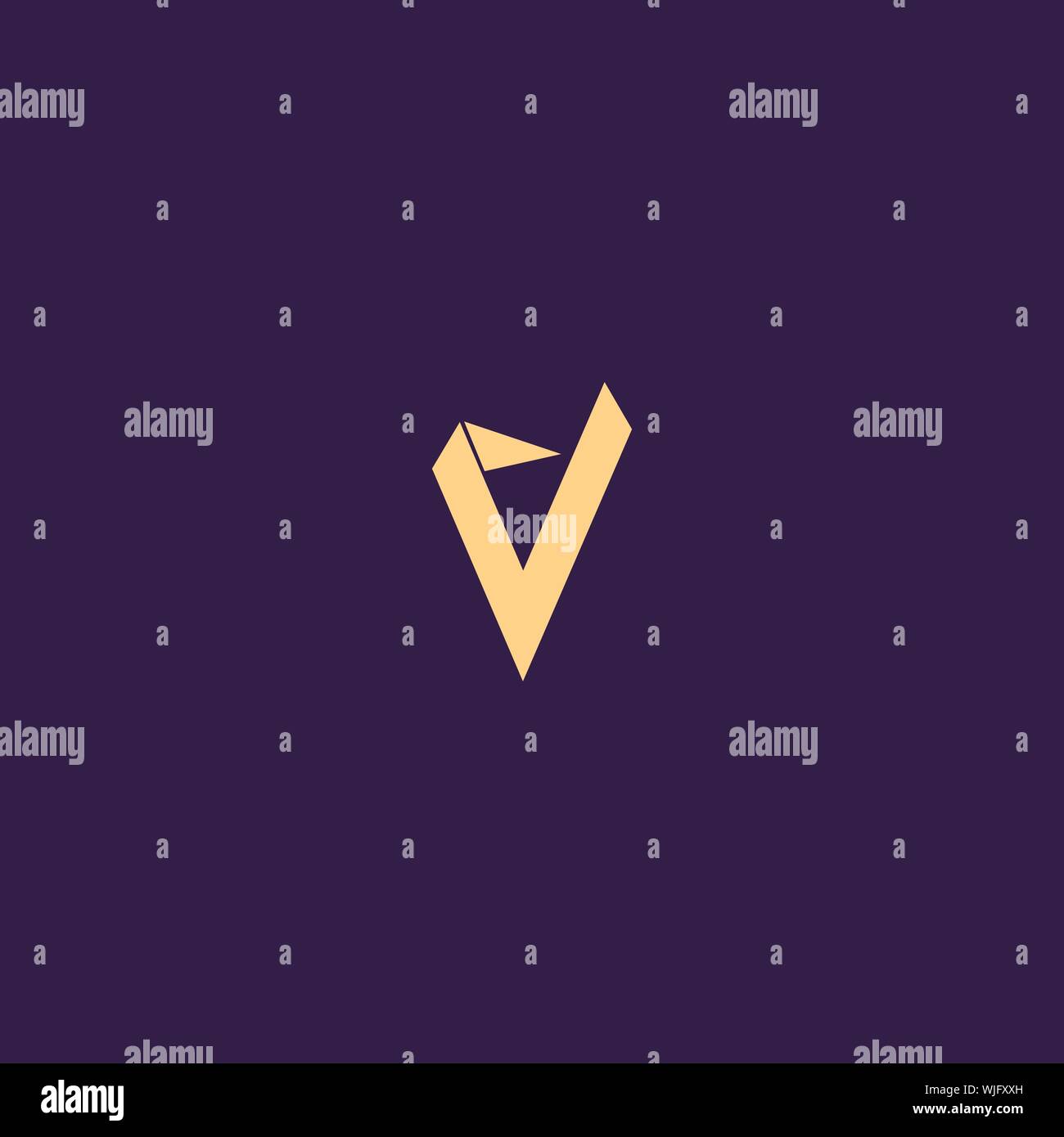 Innovation créative Lettre initiale minimale V. VV logo monogramme de luxe. Professional conception initiale. Caractères de la classe affaires. Symbole de l'alphabet. Illustration de Vecteur