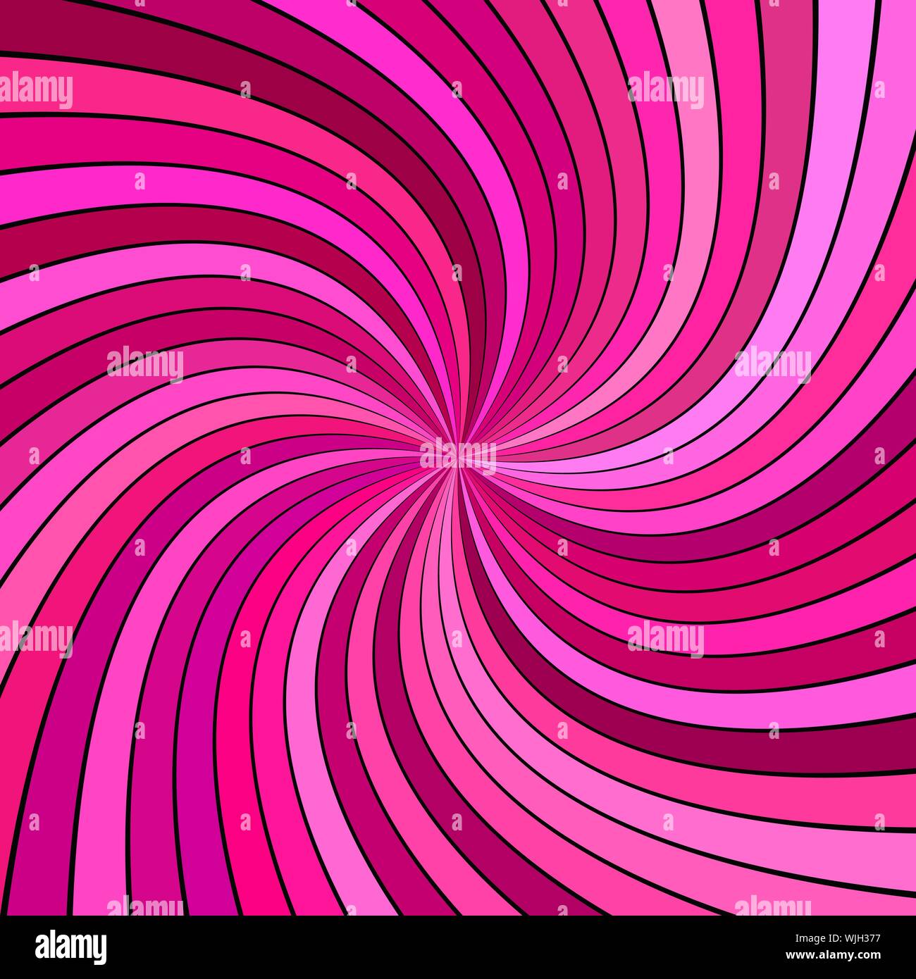 Résumé rose à rayures fond psychédélique spirale - dessin - illustration avec rayons tourbillonnants Illustration de Vecteur